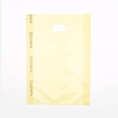 LK Packaging CH18BGE Merchandise Bag w/ Handle - 12" x 18", 0.7 mil HDPE, Beige