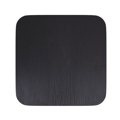 Flash Furniture 4-JJ-SEA-PL01-BK-GG Wood Seat for Metal Chairs or Stools - Resin Wood, Black Finish