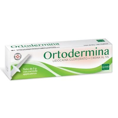 Ortodermina crema al 5% 3 g Crema
