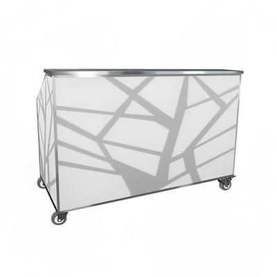 Eastern Tabletop Z946OR Portable Bar for Indoor/Outdoor - 66"L x 32"W x 47 1/2"H, Optic Reflector Acrylic, White