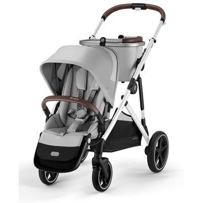 Cybex Gazelle S Single-to-Double Stroller - Silver Frame / Lava Grey