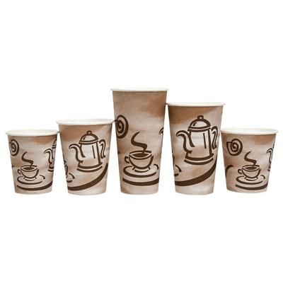 Empress EHC10-P-W 10 oz Wrapped Disposable Hot Cup - Paper, Printed, 10 Ounce, White