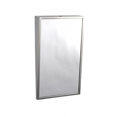 Gamco FT-18X36 Fixed-Position Tilt Mirror - 18" x 36", Satin Stainless, Silver
