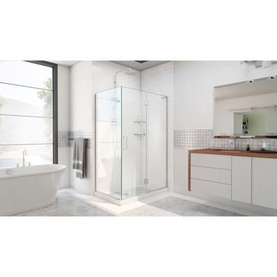 Dreamline DreamLine Unidoor-X 48 3/8 inch W x 34 inch D x 72 inch H Frameless Hinged Shower Kit in Brushed Nickel E32434R-04