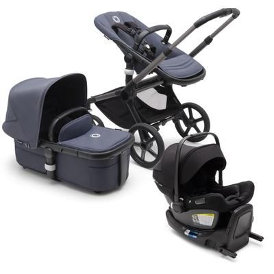 Bugaboo Fox 5 + Turtle Air Travel System Bundle - Graphite / Stormy Blue / Stormy Blue / Black