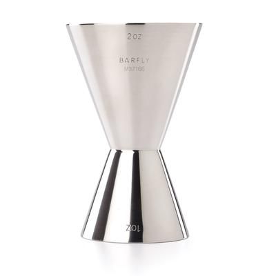 Barfly M37166 SuperFly Heavy Duty Jigger - 1 oz & 2 oz, Stainless, Silver