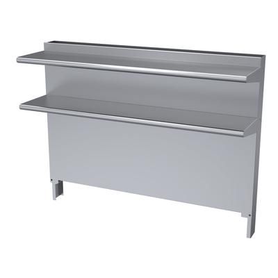 Garland CCDHS-60 Cuisine Backguard/Flue Riser w/ Double High Shelves, 35 x 60"W, Stainless Steel