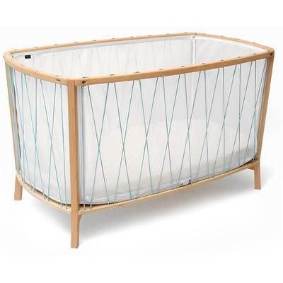 Charlie Crane KIMI Baby Bed with Foam Mattress - Aqua
