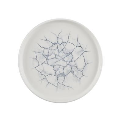 Churchill KTPGWP211 8 11/16" Round Studio Prints Walled Plate - Ceramic, Kintsugi Pearl Gray, Gray