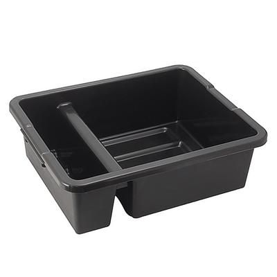 Winco PLTC-7K Bus Box w/ 2 Compartments - 21" x 16 3/4" x 6 1/2", Black