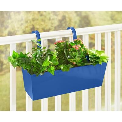 Rectangular Hanging Planter by BrylaneHome in Cornflower Blue