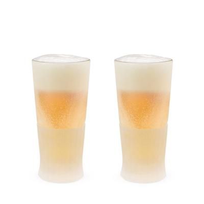 Glass Freeze Beer Glass (Set Of Two) By by HOST in Clear