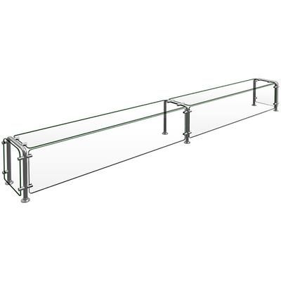 Hatco ED20-10818 Full Service Mounted Food Shield - 108" x 18" x 18", Glass/Stainless Steel, Clear, 0.38 in