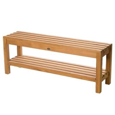 ARB Teak Coach 36 Inch Teak Shower Bench with Shelf BEN545