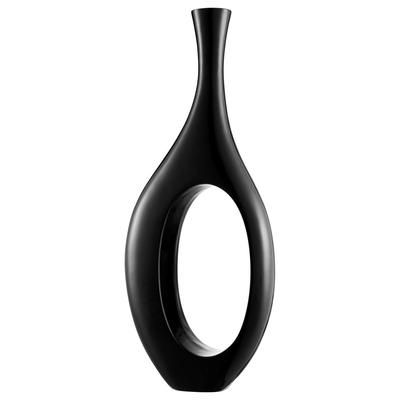 Trombone Vase, Black, Small - C17B