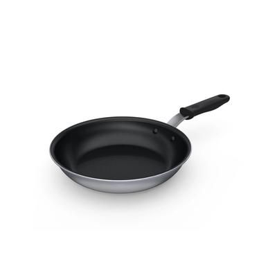 Vollrath 692408 8" Tribute Non-Stick Stainless Steel Frying Pan w/ Hollow Silicone Handle - Induction Ready, CeramiGuard II Coating, Black Silicone Handle