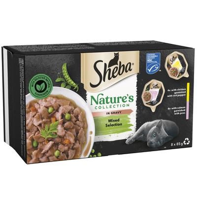 8x85g Trays Nature's Collection Mixed Selection in Gravy Sheba Wet Cat Food