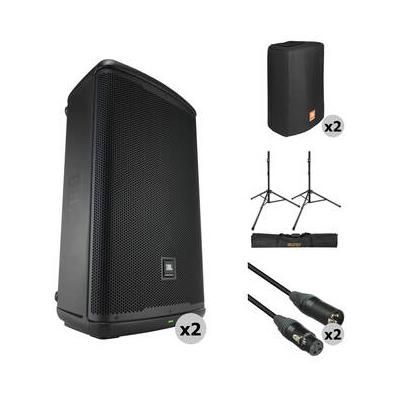 JBL Dual EON715 Powered Speaker Kit with Stands, Covers, Bag, and Cables JBL-EON715-NA