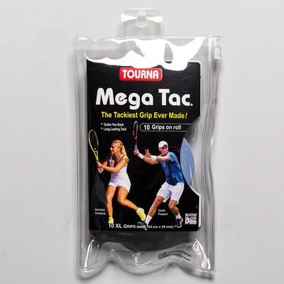 Tourna Mega Tac Overgrips 10 Pack Tennis Overgrips Blue