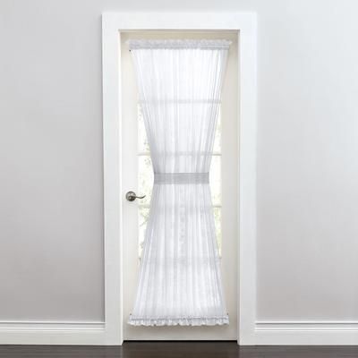 Wide Width BH Studio Sheer Voile Door Panel With Tiebacks by BH Studio in Eggshell (Size 60" W 72" L) Window Curtain