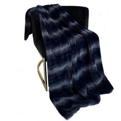 Plutus Blue Ink Furever Faux Fur Luxury Throw Blanket - Plutus PBSF2305-80x110T