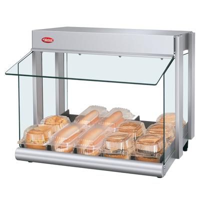 Hatco GRHW-1SGS Glo-Ray Display Warmer, Slanted Heated Base, Sneeze Guard, 820 Watts, Countertop Unit with Slanted Base, 120 V