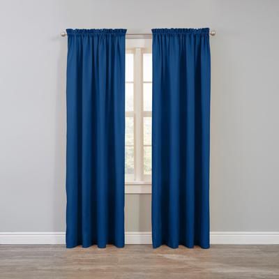 Wide Width BH Studio Microfiber Rod-Pocket Panel by BH Studio in Navy (Size 50" W 72" L)