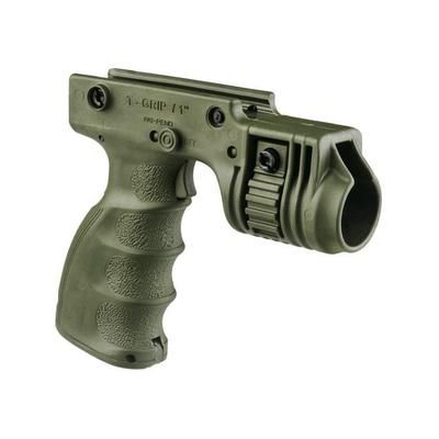FAB Defense Tactical Grip & 1in. Flashlight Adapter w/ Activation Trigger OD Green fx-tgripg