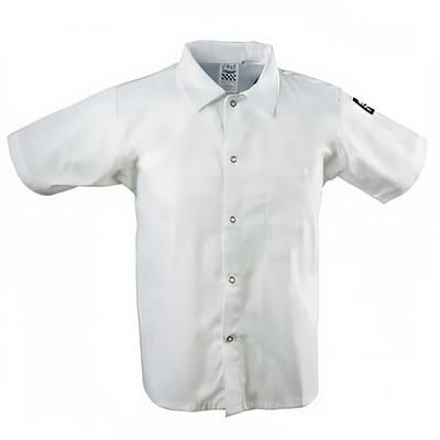 Chef Revival CS006WH-S Chef's Shirt w/ Short Sleeves - Poly/Cotton, White, Small