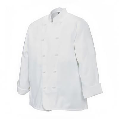 Chef Revival J050-M Poly Cotton Chef Jacket, Cloth Knot, Medium, White