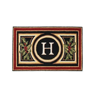 Wingate Festive Monogrammed Door Mat - 30" x 48", S - Frontgate