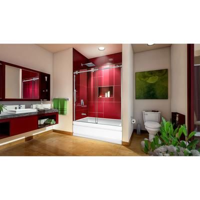 Dreamline DreamLine Enigma Sky 56 - 60 inch W x 62 inch H Frameless Sliding Tub Door SHDR-6560620-07