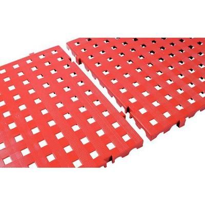 Dalle Caillebotis - Rouge - 50 X 50 Cm - Plastex