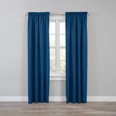 Wide Width BH Studio Microfiber Rod-Pocket Panel by BH Studio in Marine Blue (Size 50" W 108"L)