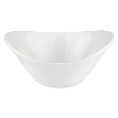 Libbey INF-150 13 oz Oval Porcelain Bowl, Bright White, Infinity