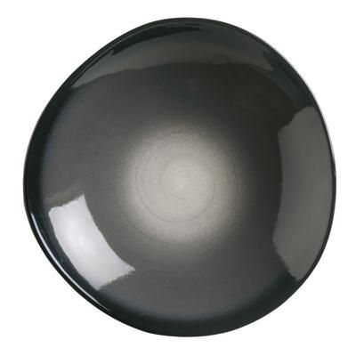 Libbey PEB-13-O 9 3/4" Round Bowl w/ 30 1/4 oz Capacity, Pebblebrook, Obsidian Porcelain, Black, 1 Dozen