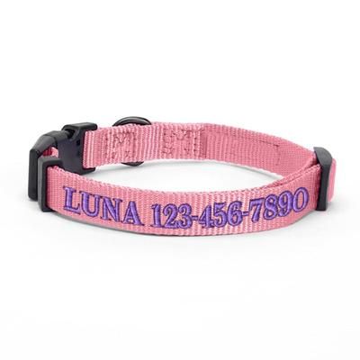 Personalized Solid Dog Collar, Millennial Pink, X-Small