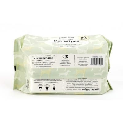 110pc Extra-Gentle Pet Wipes, with aloe and vitamin e. Cucumber scent. - Precious Tails 110CDG-CAL