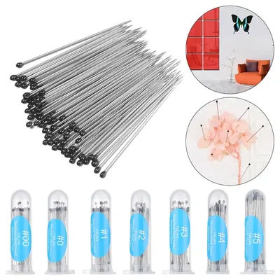 100Pcs Stainless Steel Specimen Needle Insect Pins With Plastic Box For School Lab Education Entomology Body Dissection Supplies