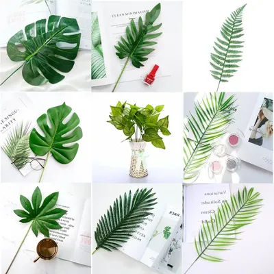 25~80cm Simulation Leaf Fake Plant Leaves for Adornment Photography Background Accessories Studio