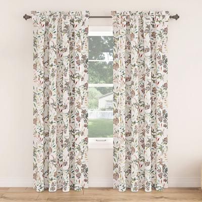 Wide Width Sun Zero™ Lily Garden Textured Rod-Pocket Panel by BrylaneHome in Multi (Size 54" W 84" L)