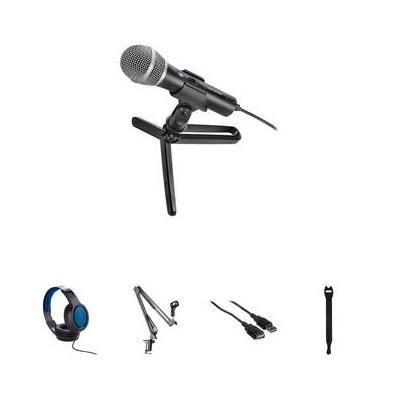 Audio-Technica Consumer ATR2100x-USB Cardioid Dynamic USB/XLR Microphone Broadcasting Kit ATR2100X-USB