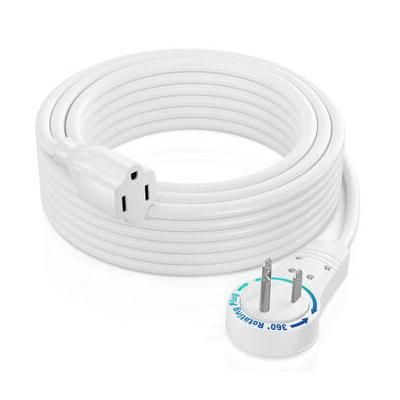 Maximm Cable 360° Rotating Flat Plug 16 AWG Extension Cord (30', White) ADW-360-3130-W