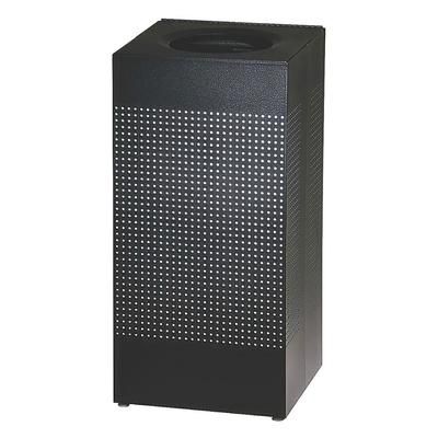 Rubbermaid FGSC14EPLTBK 16-gal Indoor Decorative Trash Can - Metal, Black