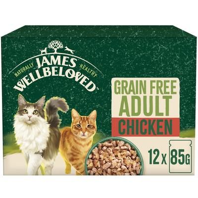12x85g Adult Chicken in Jelly James Wellbeloved Wet Cat Food