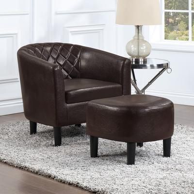 Take a Seat Roosevelt Accent Chair with Ottoman - Convenience Concepts 310151ES