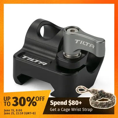 TILTA TA-15RH 15mm Rod Holder to 1/4"-20 Adapter Front Mounted & Side Mounted 15mm Rod Holder to