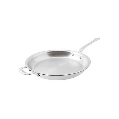 Paderno 12214-36 Series 12200 14 1/8" Aluminum/Stainless Steel Frying Pan w/ Stainless Steel Handle, Silver