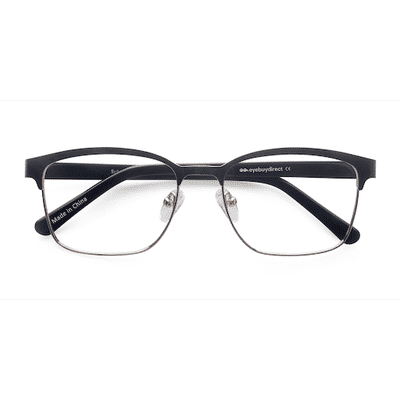 Unisex s square Black Golden Metal Prescription eyeglasses - Eyebuydirect s Sublime