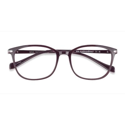 Unisex s rectangle Dark Red Metal,Plastic Prescription eyeglasses - Eyebuydirect s Nola